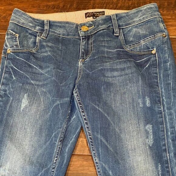 Vintage A.B.S.by Allen Schwartz Womens Blue Stretchy Straight Jeans Size 31 - Picture 4 of 12